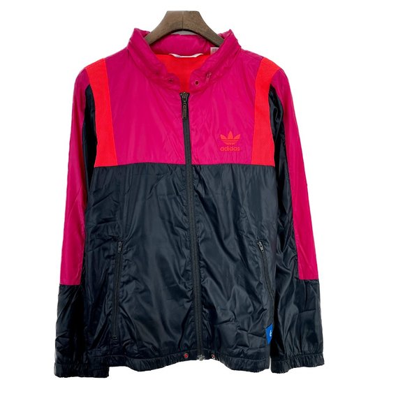 ADIDAS Two Tone Hot Pink Full Zip Up Track Jacket Size S - Picture 1 of 6